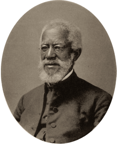 Retrato histórico em preto e branco de Alexander Crummell no infobox da página da Wikipedia.