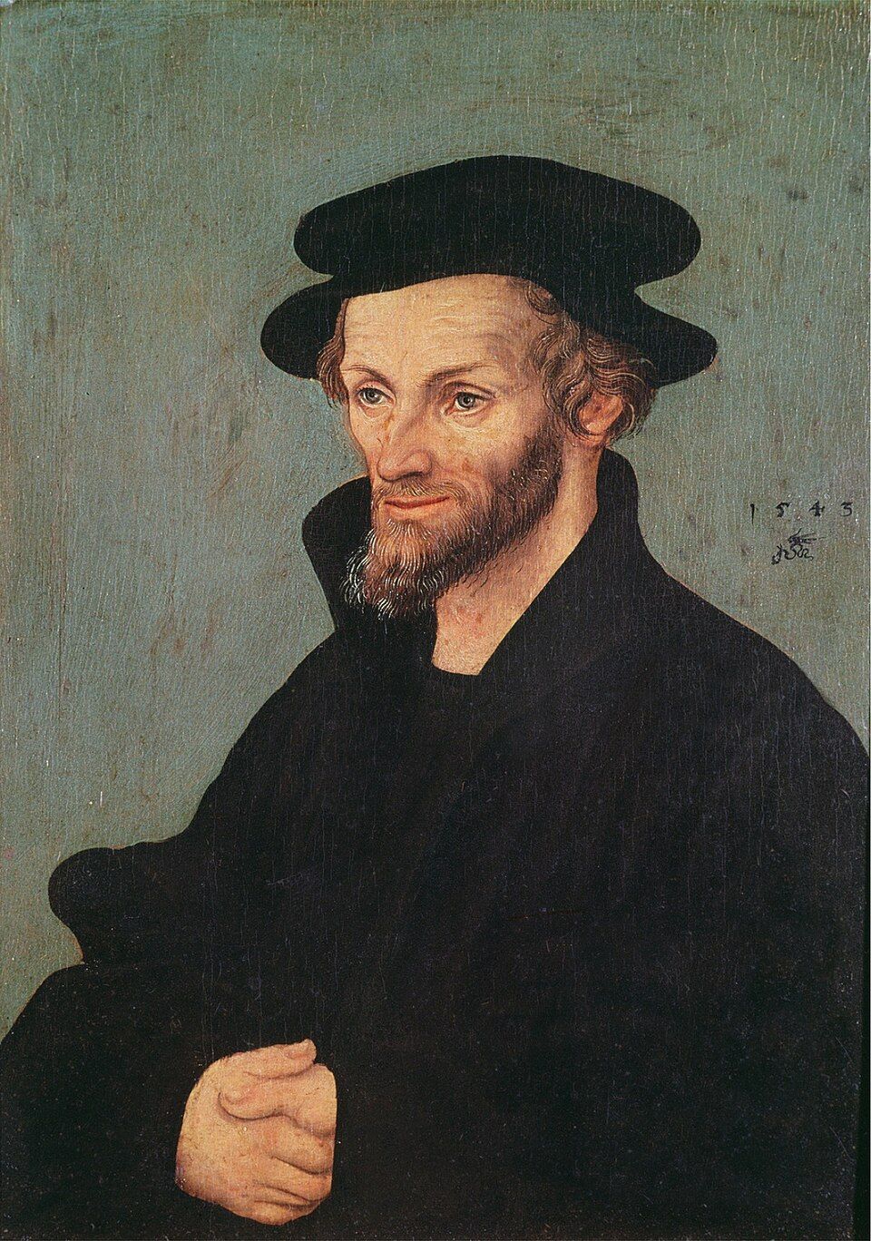 Página da Wikipedia com menções a retratos históricos de Melanchthon por Albrecht Dürer (1526) e Lucas Cranach o Jovem (1561), além de links para imagens de pinturas.