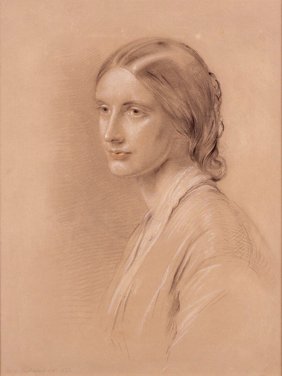 Retrato principal de Josephine Butler en la página da Wikipedia em espanhol, mostrando-a como feminista vitoriana.