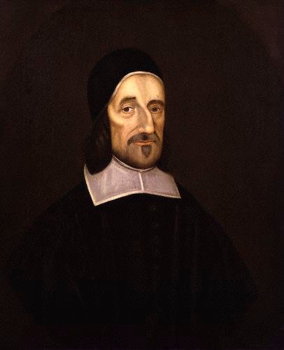 Página da Wikipedia com retrato histórico ou ilustração de Richard Baxter, o teólogo puritano.