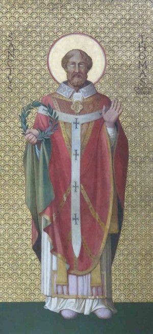 Pintura decimonónica del Santo. Iglesia de Saint Gervais, Rouen (Francia).